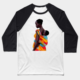 Afrocentric Mother And Baby Baseball T-Shirt